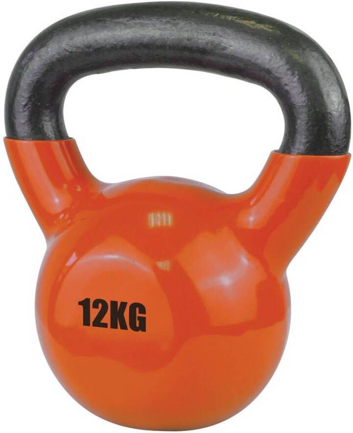 Fan Toys Urban Fitness kettlebell 12 kg staal vinyl zwart oranje