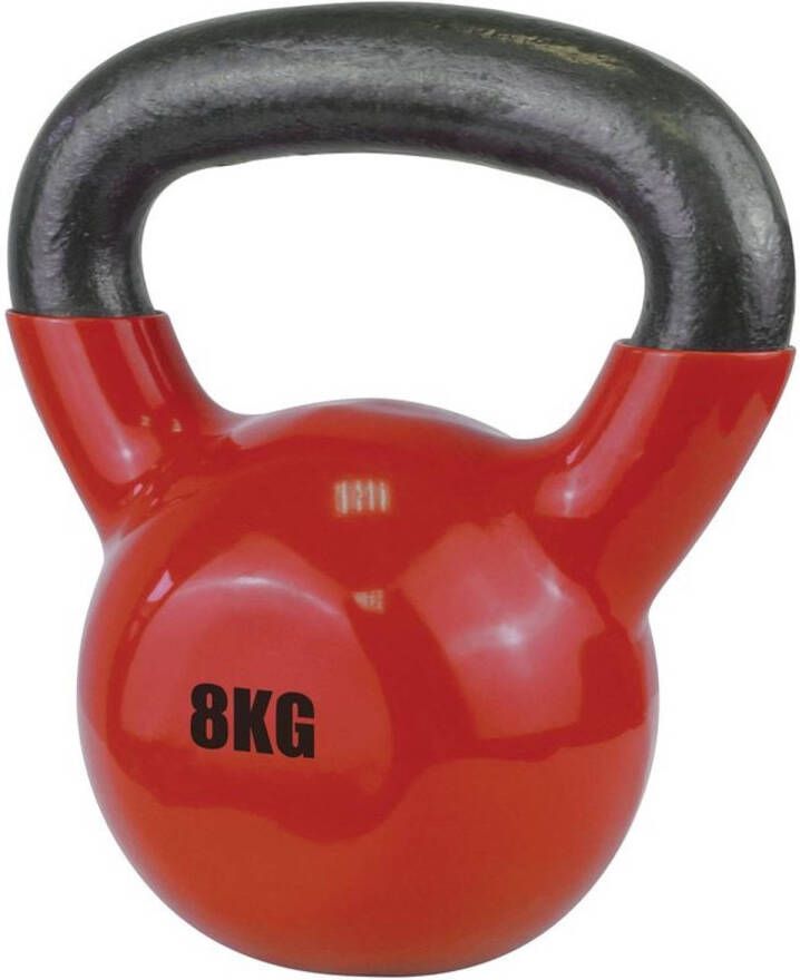 Fan Toys Urban Fitness kettlebell 8 kg staal vinyl zwart rood