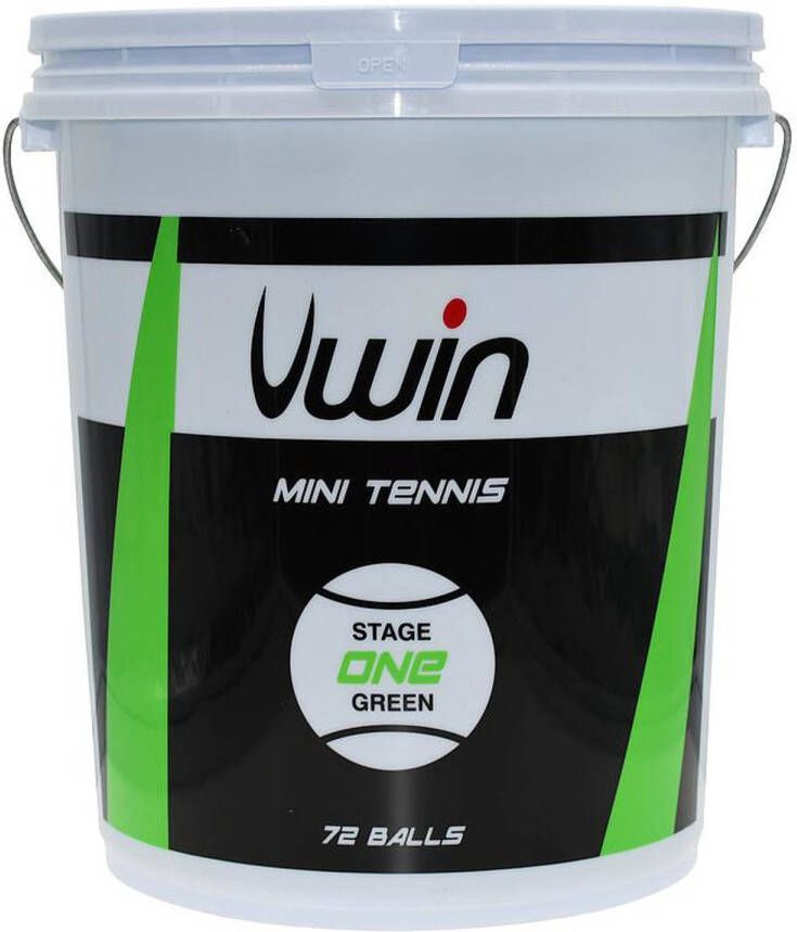 Fan Toys Uwin tennisballen Stage 1 junior rubber vilt groen 72 stuks
