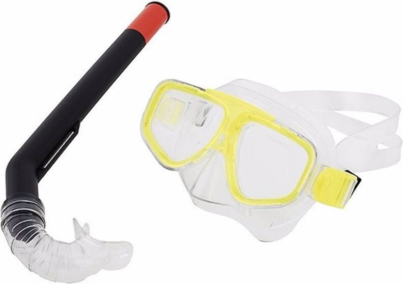 Fashy Snorkel set geel voor junioren Snorkelsets