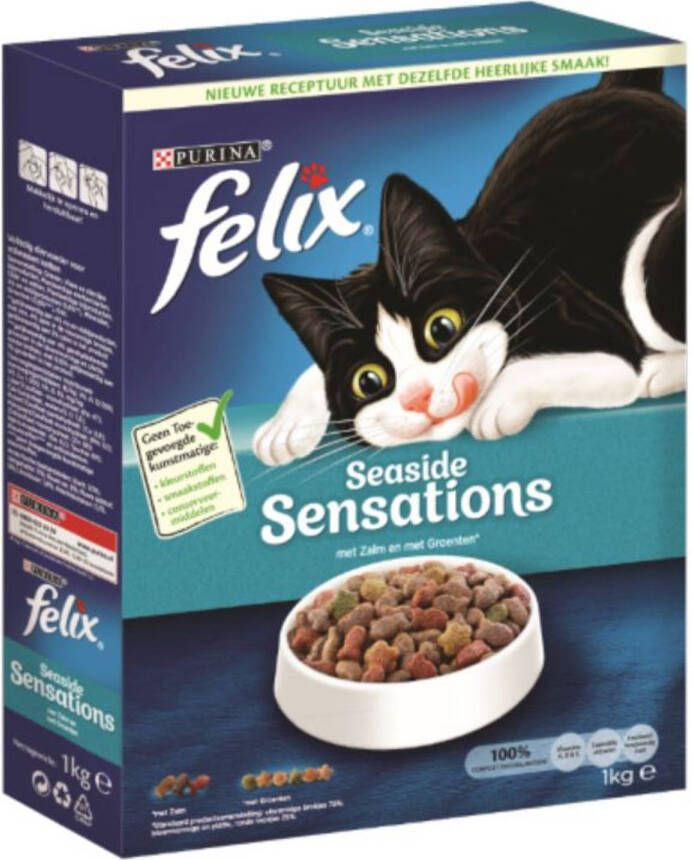 Felix Seaside sensations met zalm en met groenten 1kg kattenvoer