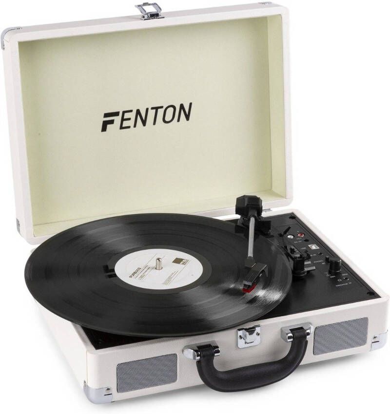 Fenton Platenspeler Bluetooth en USB met Ingebouwde Speakers RP115D Retro Wit