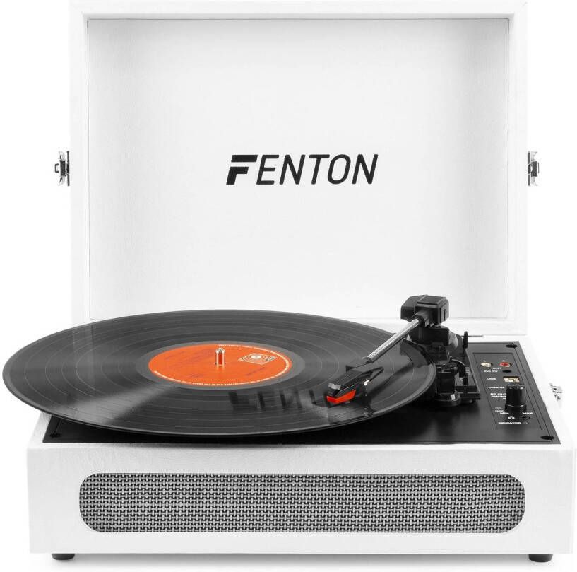 Fenton RP118B retro platenspeler met Bluetooth in out en USB Zwart
