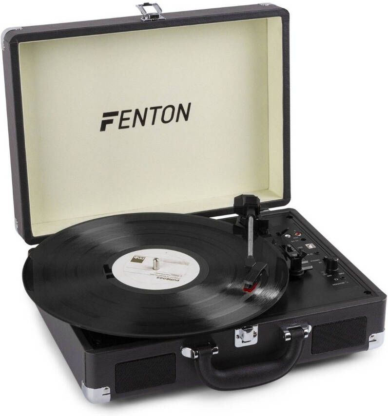 Fenton Platenspeler Bluetooth RP115C Retro platenspeler met speakers Stereo Zwart