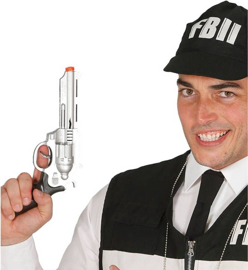 Fiestas Guirca Verkleed FBI pistool wapen 28 cm Verkleedattributen