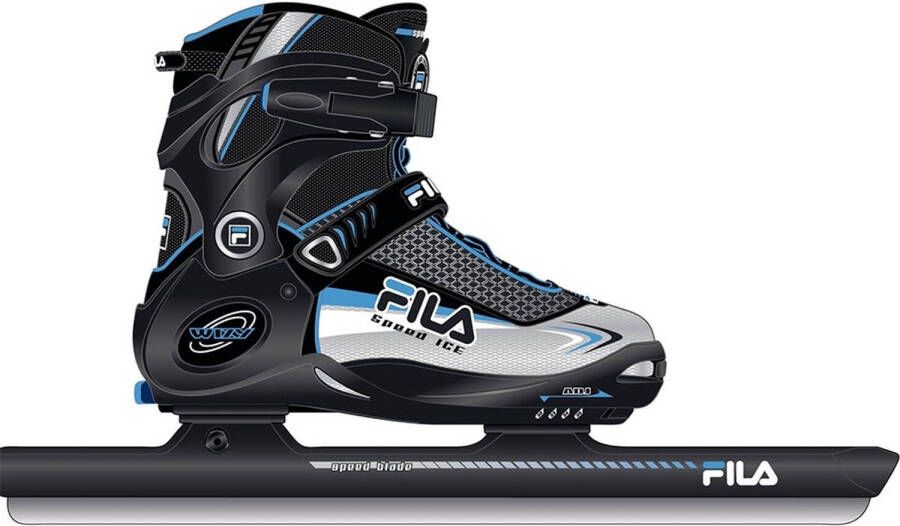 Fila Norenschaats Wizy Ice Speed Verstelbaar 38-41 Zwart Blauw