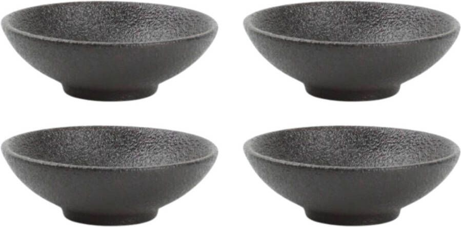 Fine2Dine Dipschaaltje Dusk Zwart ø 8 cm 4 stuks