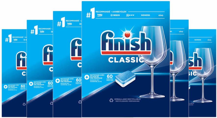 Finish Classic Vaatwastabletten 6x60 Tabs Voordeelverpakking