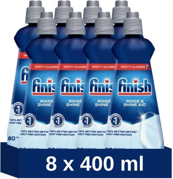 Finish Glansspoelmiddel 400 ml Voor glans + bescherming 8 stuks Voordeelverpakking