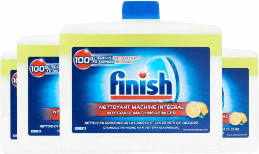 Finish Integrale Vaatwasmachinereiniger Lemon 4x250ml