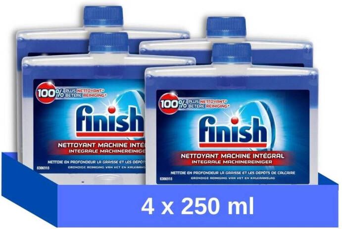 Finish Vaatwasmachinereiniger Regular 250 ml 4 stuks Voordeelverpakking