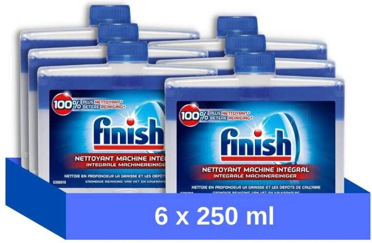 Finish Vaatwasmachinereiniger Regular 250 ml 6 stuks Voordeelverpakking