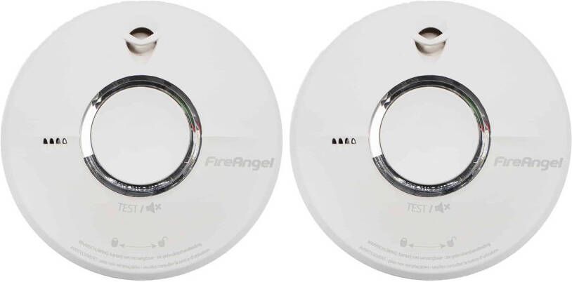 FireAngel ST-622 Rookmelder 2 pack 10 jaar accu Pauzeknop Testknop