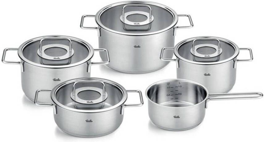 Fissler Pure Collection Pannenset met glazen deksel 5 delig