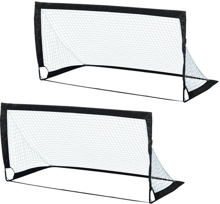 NiceGoodz Voetbaldoel Set van 2 Voetbaldoel voor kinderen Voetbalgoal Opvouwbaar 186x90x89 cm