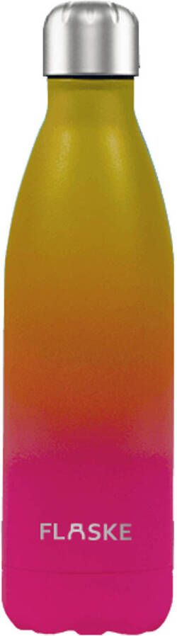 FLASKE Gradient Sunset RVS Drinkfles van 750ML Tijdelijk gratis karabijnhaak t.w.v. €4 Geschikt als waterfles thermosfles en thermoskan