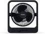 FlinQ Coolcube Tafelventilator Mini Ventilator voor Bureau of Tafel USB Oplaadbaar Draadloos en Roteerbaar Kleine Ventilator Fan met Aanpasbare Snelheden Zwart - Thumbnail 2