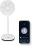 FlinQ Smart Fan Statiefventilator Ventilator Staand Stille Waaier met 90° Draaibeweging Bedienen met App of Afstandsbediening Wit - Thumbnail 2