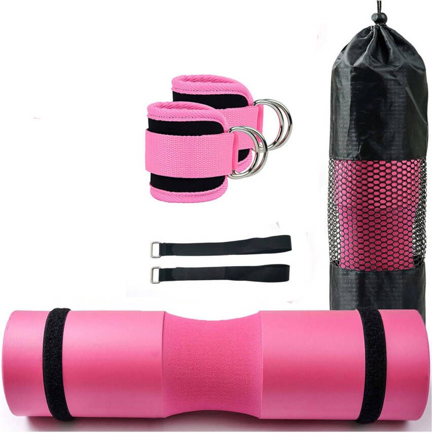 FLOKOO Barbell Pads Roze Ankle Straps Enkelband