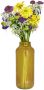 Floran Bloemenvaas Milan transparant oker geel glas D15 x H35 cm melkbus vaas met smalle hals Vazen - Thumbnail 2