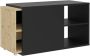 LuxeLivin' Tv-kast met 2 open vakken 133 5x39 9x49 2 cm zwart & artisan eiken - Thumbnail 3