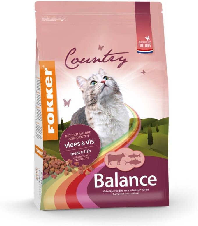 Fokker Country Balance Kattenvoer Rund Vis 10 kg