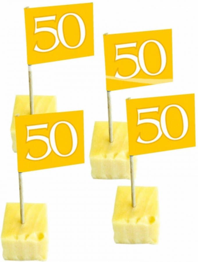 Folat 50 stuks cocktailprikkers 50 jaar