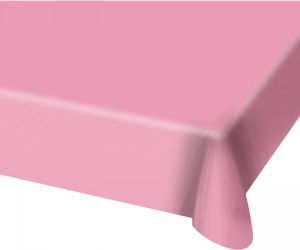 Folat Tafelkleed van plastic lichtroze 130 x 180 cm Feesttafelkleden