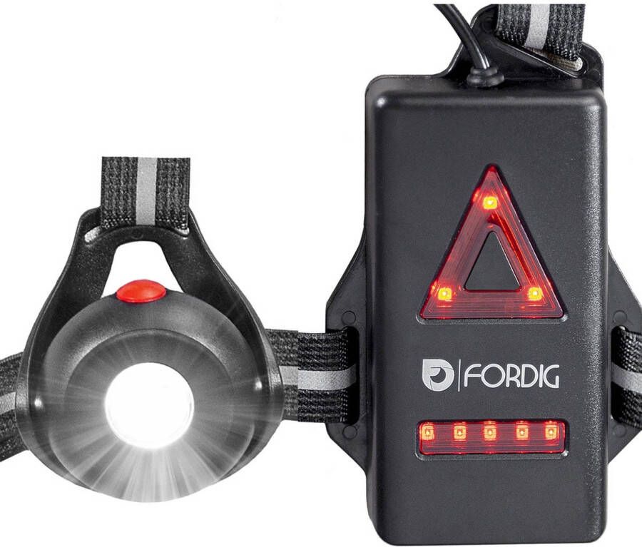 ForDig Veiligheidsvest met Verlichting Reflecterend Hardloopvest met LED Lampjes & USB Oplaadbaar Verstelbaar