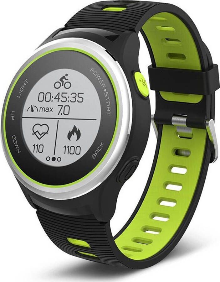 Forever Smart SW-600 Triple X Sport Smartwatch met GPS Hartslagmeter IP68 BT 4.2 Kompas Weer Groen