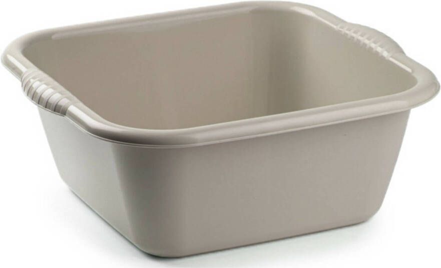 Forte Plastics Afwasbak teil 15 liter taupe kunststof 41 x 39 x 16 5 cm Afwasbak