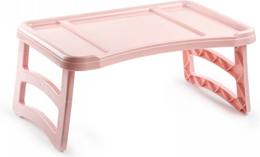Forte Plastics Ontbijt op bed dienblad tafeltje 51 x 33 cm in het oud roze Dienbladen