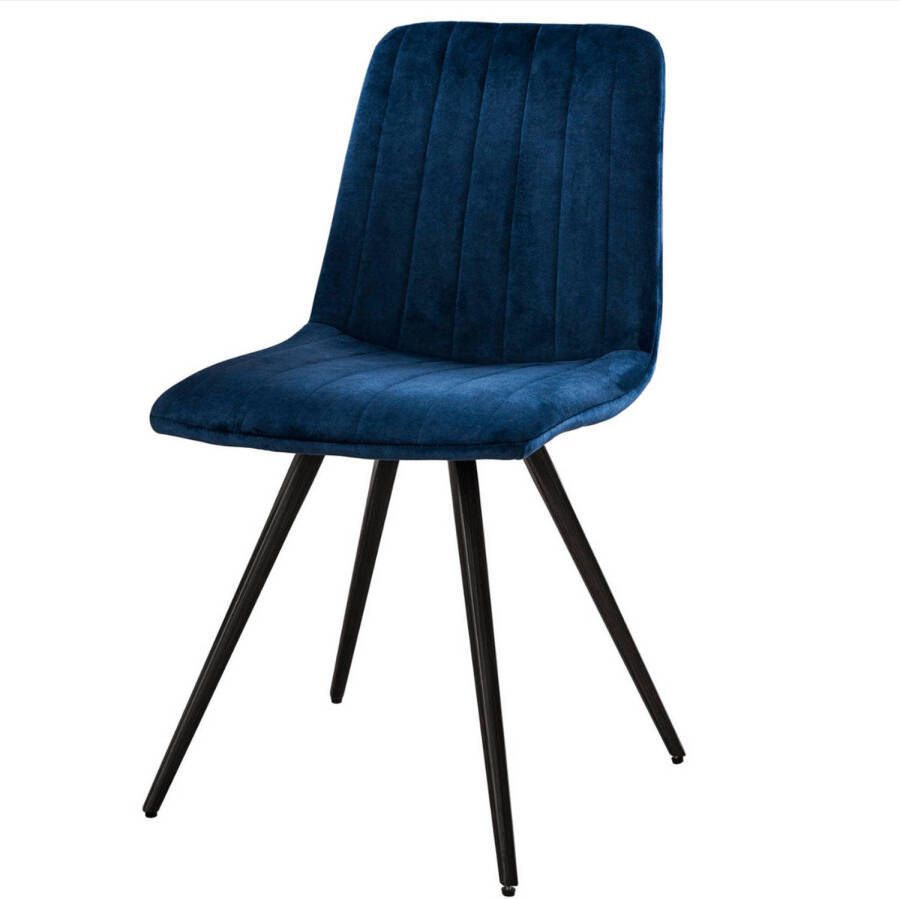 Fraaai Victor eetkamerstoel velvet blauw