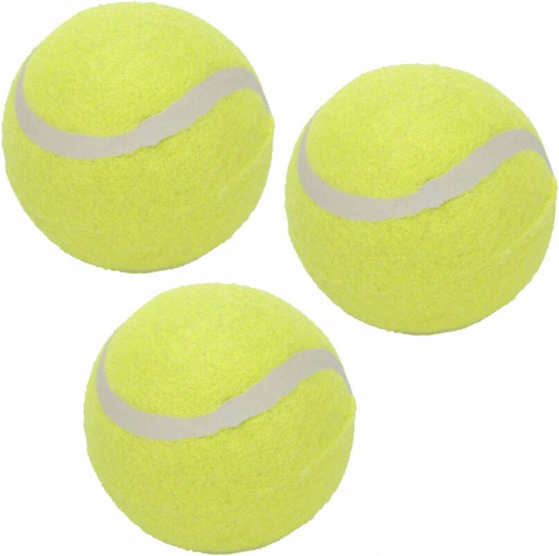 Free and Easy tennisballen 6 cm geel 3 stuks