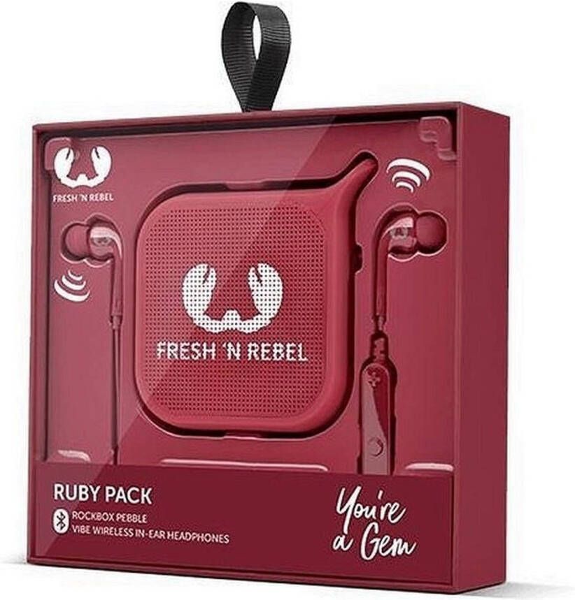 Fresh &apos;n Rebel Ruby Pack Mono Draadloze Luidspreker Rood