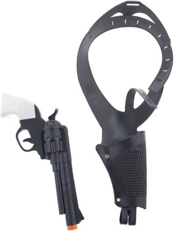 Funny Fashion Verkleed speelgoed holster met een revolver pistool voor kinderen Verkleedattributen