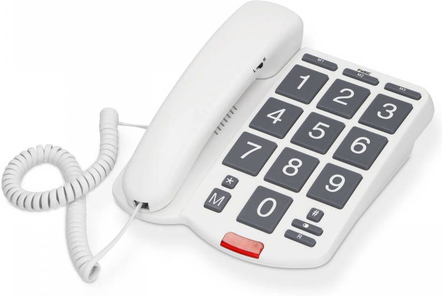 Fysic Vaste telefoon met grote toetsen Wit