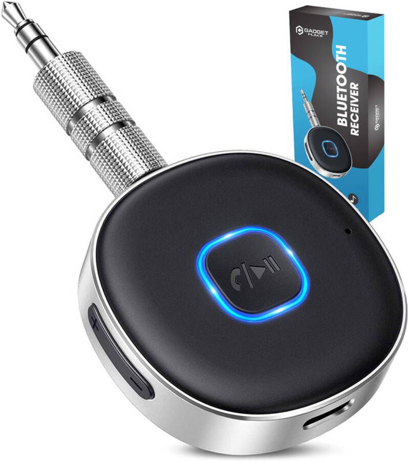 Gadgetplace Bluetooth Receiver Incl. 3.5MM AUX BT 5.0 Bluetooth Ontvanger Handsfree Bellen Bluetooth Audio Receiver