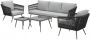 Van Kooten Tuin en Buitenleven Canberra loungeset 5-delig arctic grey rope dark grey light grey - Thumbnail 2