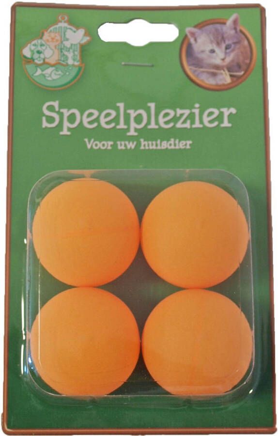 Gebr. de Boon Kattenspeelgoed blisterpak a 4 stuks ping pong bal