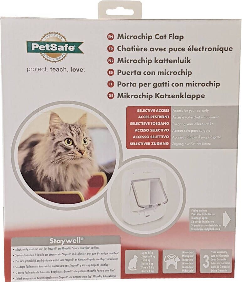 Gebr. de Boon PetSafe microchip kattendeur wit PPA19-16145