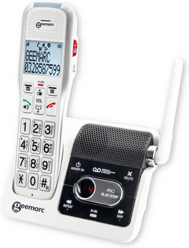 Geemarc AmpliDECT 595 ULE Vaste telefoon Draadloos Voor slechthorenden en slechtzienden -50dB geluidsversterking