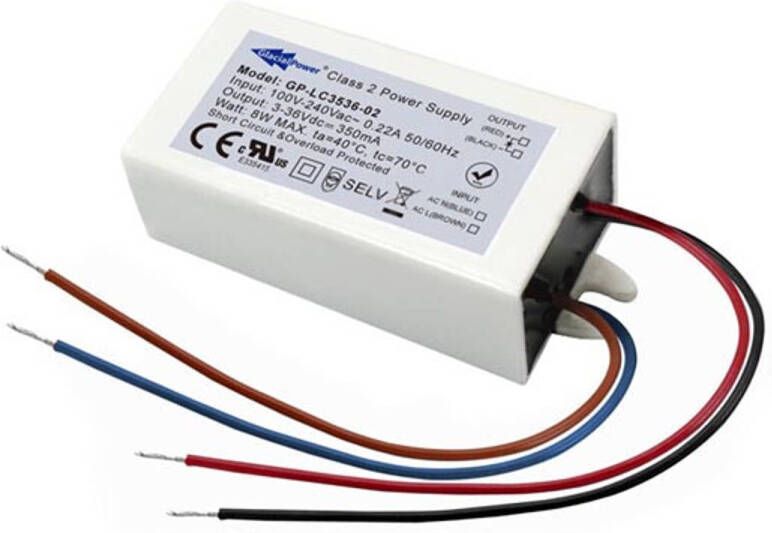 Generic SCHAKELENDE LED-VOEDING 1 UITGANG 8 W 350 mA 3 ~ 36 VDC CONSTANTE STROOM