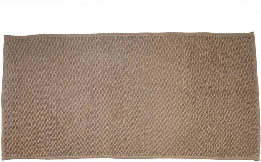 Giga Meubel Badmat Rechthoek Taupe Katoen 60x110x1cm Jovi