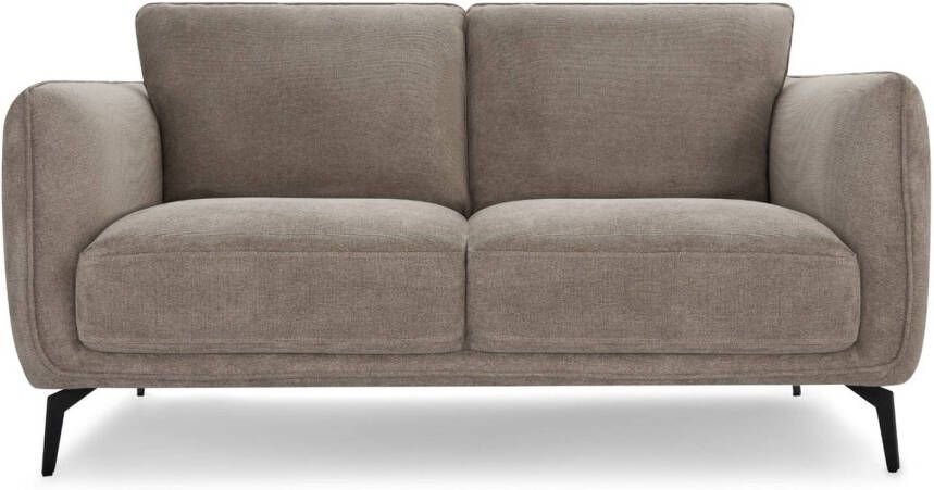 Giga Meubel Bank 2-Zits Beige Stof 158x85x85cm Zithoogte 46cm