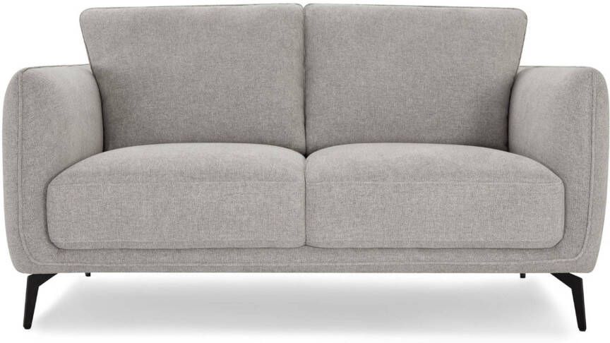 Giga Meubel Bank 2-Zits Grijs Stof 158x85x85cm Zithoogte 46cm