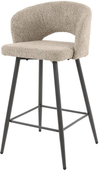 Giga Meubel Barstoel Bouclé Zithoogte 69cm 51x50x94cm Salon