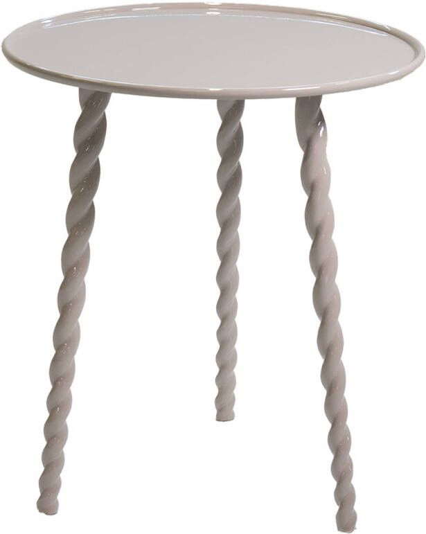 Giga Meubel Bijzettafel Rond Beige Aluminium 45 5x45 5x50cm Santi