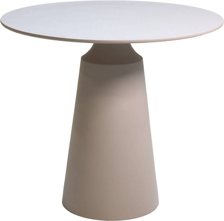 Giga Meubel Bijzettafel Rond Beige Aluminium 69x69x61 5cm Else