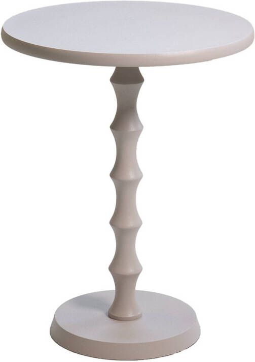 Giga Meubel Bijzettafel Rond Metaal Beige 40x40x51 5cm Fiene